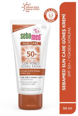 Sun Care SPF 50+ UVA UVB Filtresi ve E Vitamini Üçlü Yüksek Koruma Çok Yönlü Güneş Kremi 50 ml - 1
