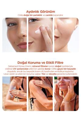 Sun Care SPF 50+ UVA UVB Filtresi ve E Vitamini Üçlü Yüksek Koruma Çok Yönlü Güneş Kremi 50 ml - 7