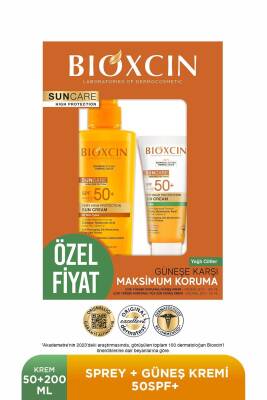 Sun Care Spf 50 Yüz Güneş Kremi 50 ml Karma Yağlı Cilt + Vücut Güneş Spreyi 200 Ml - 1