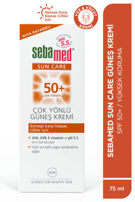 Sun Care UVA UVB Filtresi ve E Vitamini Üçlü Yüksek Koruma Çok Yönlü Güneş Kremi 50 SPF 75 ml - 2