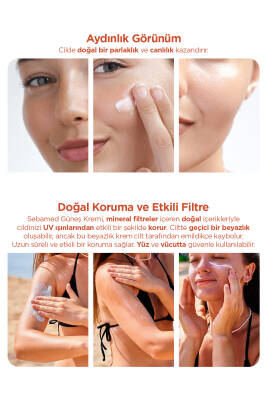 Sun Care UVA UVB Filtresi ve E Vitamini Üçlü Yüksek Koruma Çok Yönlü Güneş Kremi 50 SPF 75 ml - 4