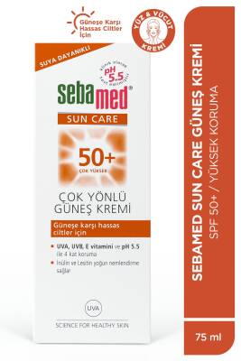 Sun Care UVA UVB Filtresi ve E Vitamini Üçlü Yüksek Koruma Çok Yönlü Güneş Kremi 50 SPF 75 ml - 2