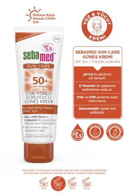 Sun Care UVA UVB Filtresi ve E Vitamini Üçlü Yüksek Koruma Çok Yönlü Güneş Kremi 50 SPF 75 ml - 3