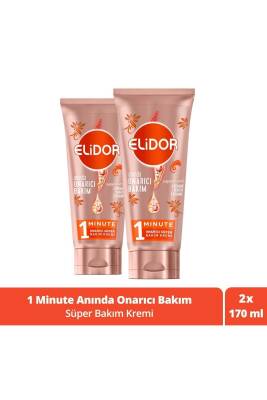 Superblend 1 Minute Onarıcı Süper Saç Bakım Kremi Anında Onarıcı Bakım 170 ml X2 - 1