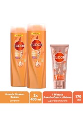 Superblend Şampuan Anında Onarıcı 400 ml X2 1 Minute Onarıcı Süper Saç Bakım Kremi 170 ml - 1