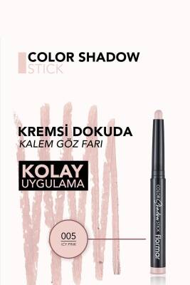 Suya Dayanıklı Işıltılı Kalem Far -color Shadow Stick - 005 Icy Pink- 8682536039451 - 5