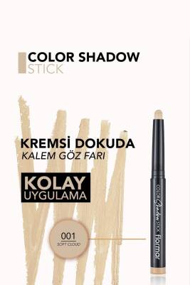 Suya Dayanıklı Kremsi Kalem Far -color Shadow Stick -001 Soft Cloud-8682536039413 - 5