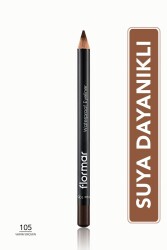 Suya Dayanıklı Mat Göz Kalemi (KAHVE) - Waterproof Eyeliner - 105 Warm Brown - 8690604109050 - 1