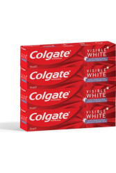 Visible White Maksimum Beyazlık Beyazlatıcı Diş Macunu 75 ml X4 Adet - Diş Fırça Kabı Hediye - 1