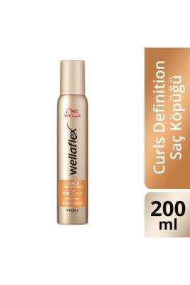 Wellaflex Curls Definition Bukle Belirginleştirici Saç Köpüğü Strong Hold - 200 ml - 1