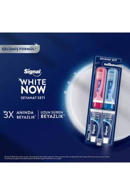 White Now Diş Macunu 14 ml + Diş Fırçası Seyahat Seti 2li - 3