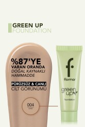 Yarı Mat Bitişli Su Bazlı Vegan Fondöten (soğuk Alt Ton) - Green Up Foundation - 004 - 4251903322232 - 5