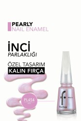 Yarı Transparan & Parlak Bitişli Sedefli Oje No Pl454 - 5