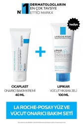 Yüz&Vücut Onarıcı Cilt Bakım SetiCicaplast Onarıcı Bakım Kremi 40ml&Lipikar Vücut Yıkama Jeli 100ml - 1